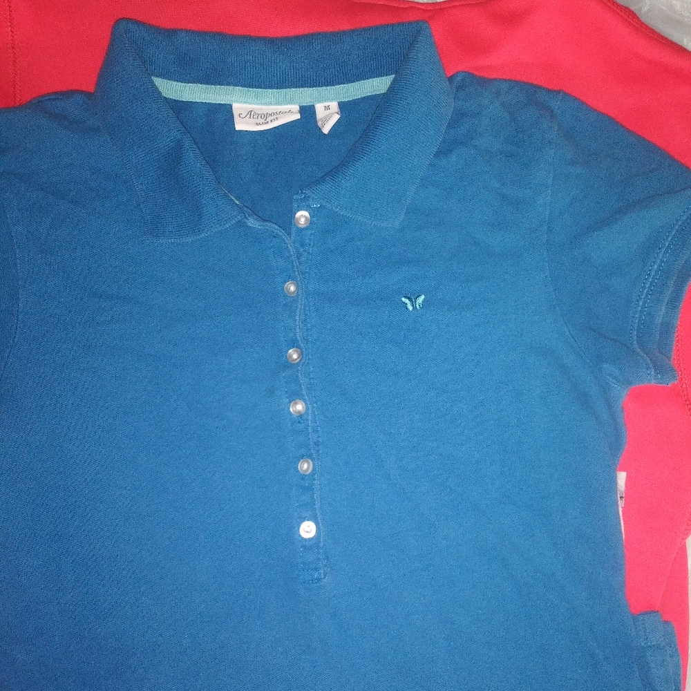 Aeropostale, semi button, shit w/ collar